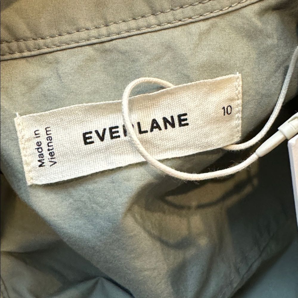 Everlane Sage Green Button-Front Midi Shirtdress - Picture 8 of 11